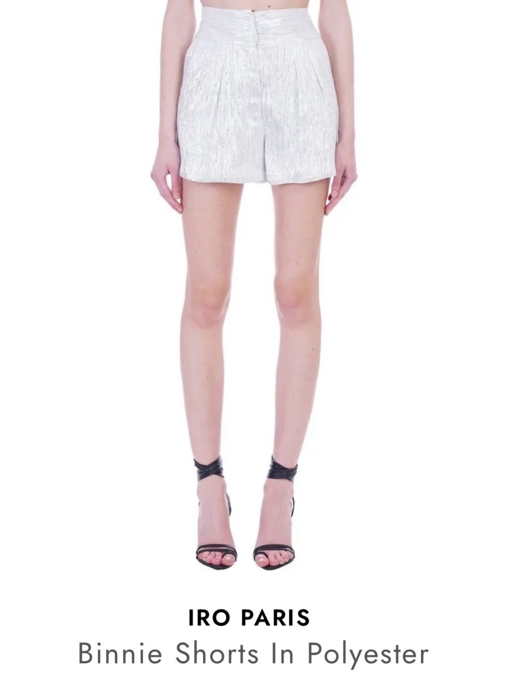 IRO Binnie High-Waist White Textured Shorts